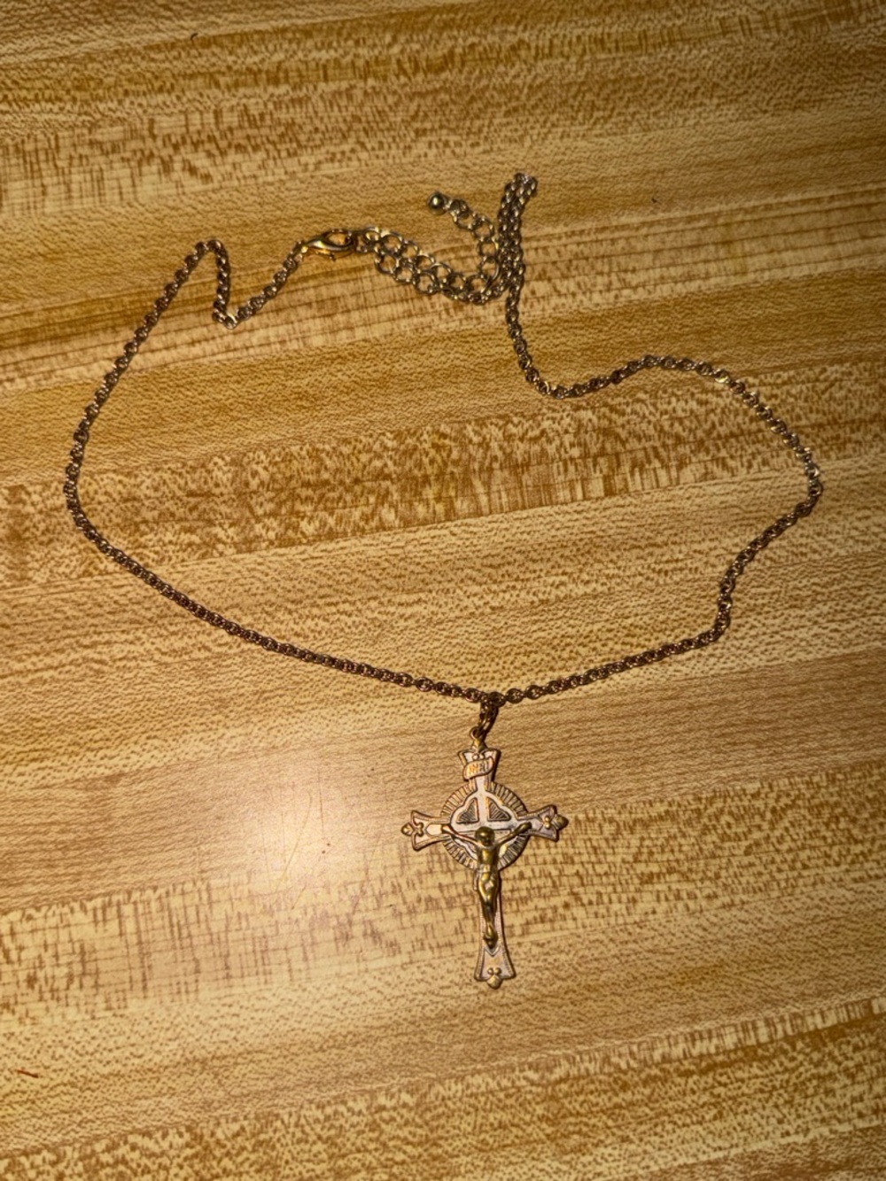 Gold-Tone Crucifix Pendant Necklace - Classic Women's‎ Jewelry